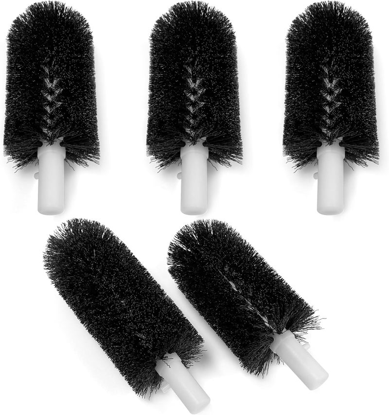 Xihu BRS-1722 Glass Washer Brush Replacement Part, Compatible with Bar Maid Glass Washers, Including Four 6 inch Brushes and one 7.5 inch Brush, Replaces SS-100, SS-101, A-200, and A-205 - Image 1